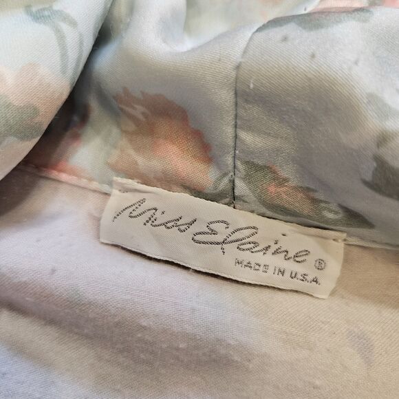 Vtg Miss Elaine Floral Robe Womens L Pastel Belted Fleece Lined Pockets Cottage - Picture 6 of 9